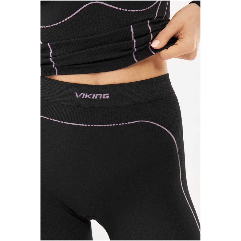 Bielizna damska VIKING Etna 2.0 Lady Pants Bamboo czarno-fioletowa