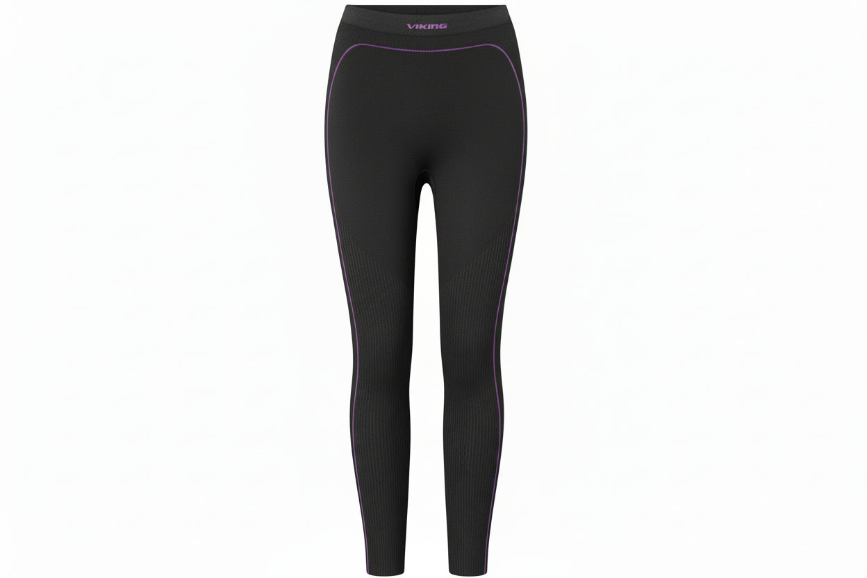Bielizna damska VIKING Etna 2.0 Lady Pants Bamboo czarno-fioletowa
