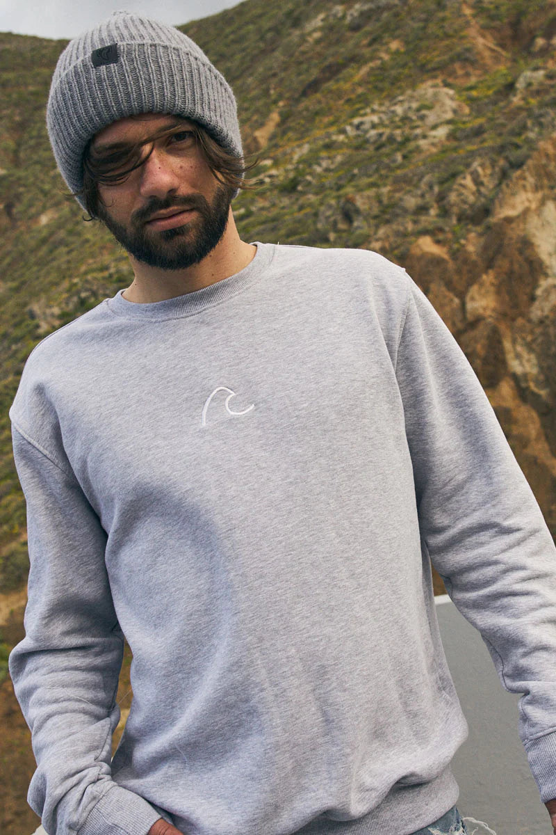 Bluza JUNGMOB |  WAVE GREY CREWNECK