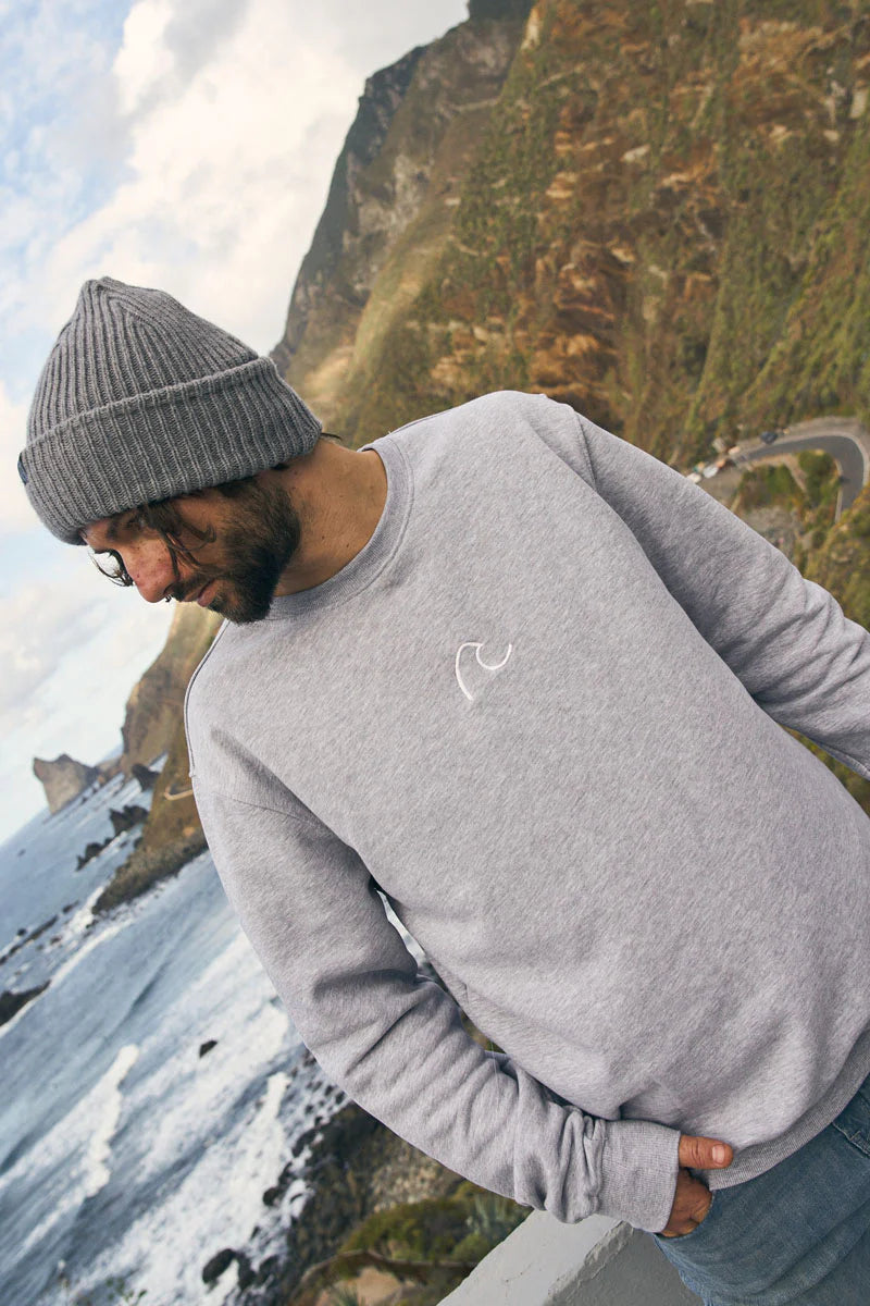 Bluza JUNGMOB |  WAVE GREY CREWNECK