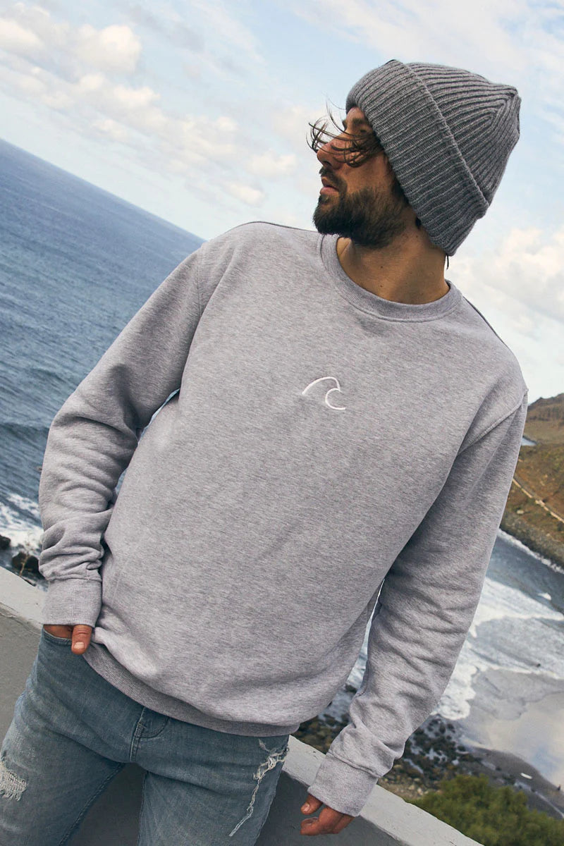 Bluza JUNGMOB |  WAVE GREY CREWNECK
